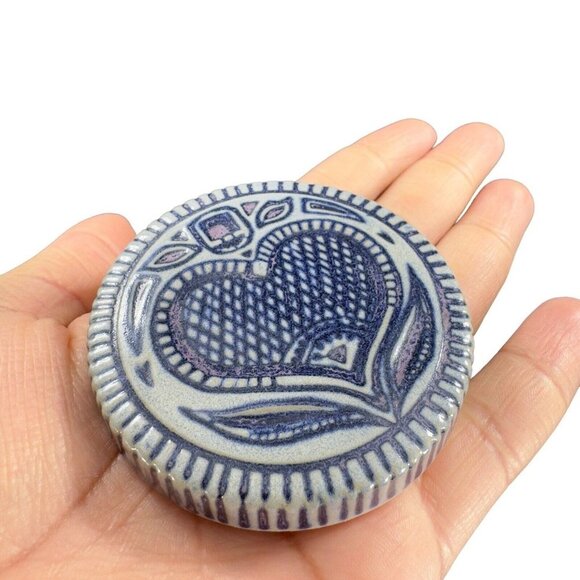 Prestige Place Pottery Trinket Covered Dish Museum of American Folk Art Japan - Picture 2 of 14